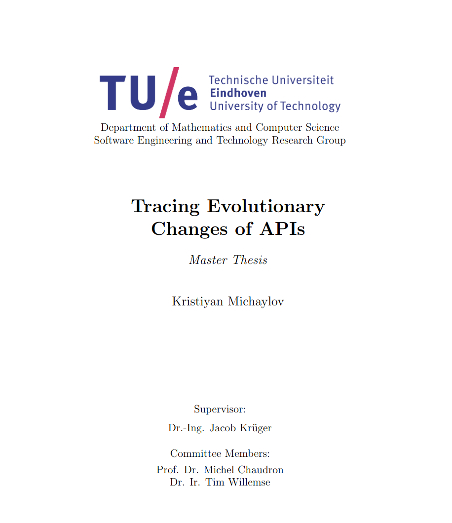 Tracing Evolutionary Changes of APIs