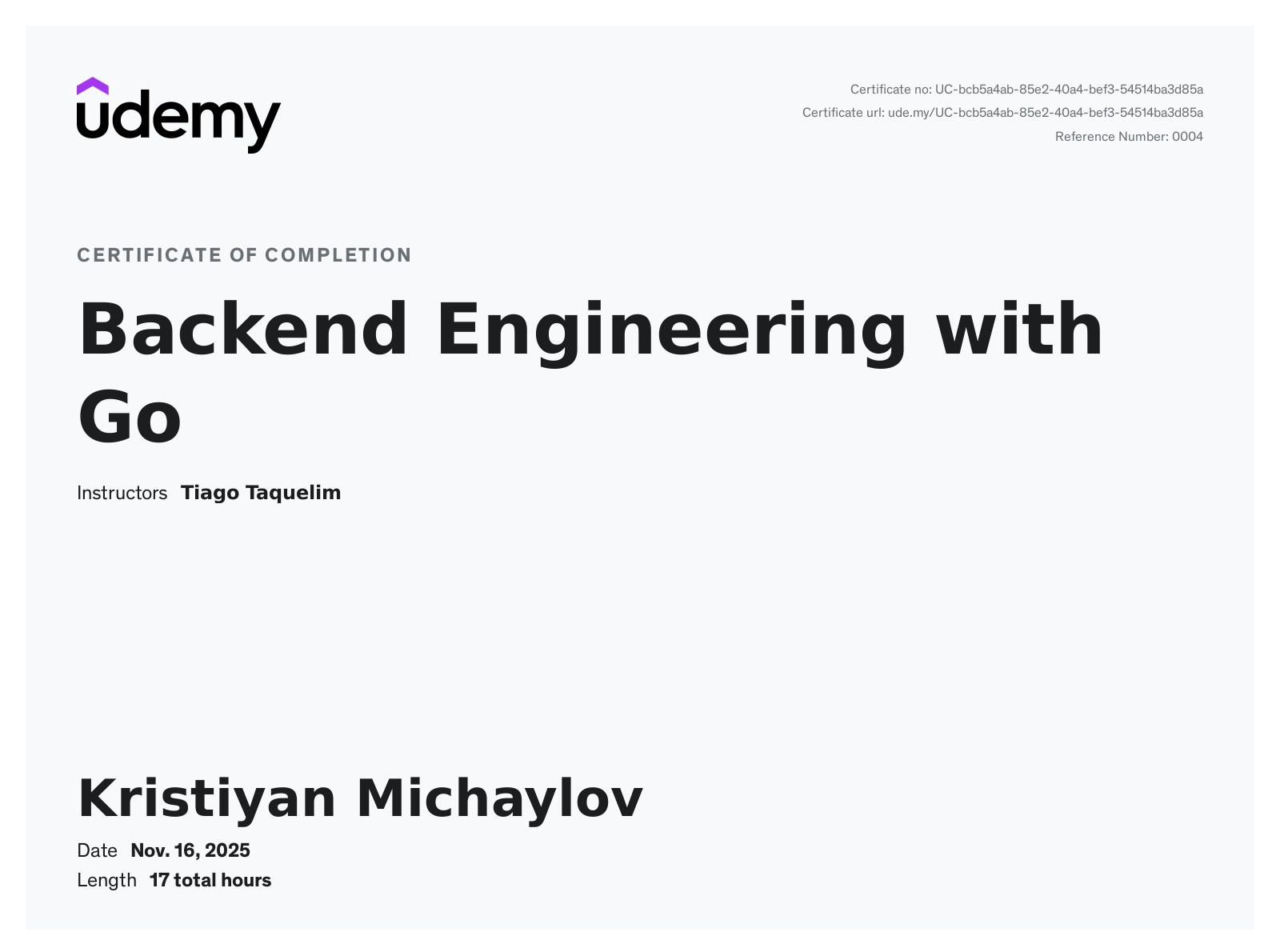 Backend Engineering with Go